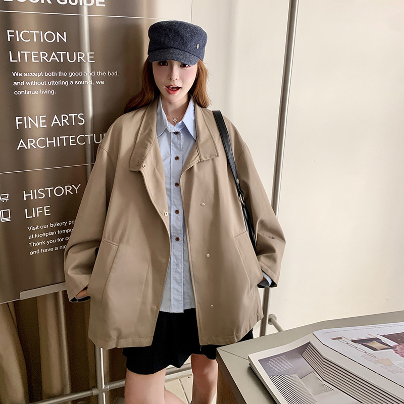 新款！2025秋季卡其色风衣外套123-7731-P165-K228，女装风衣，浙宝123