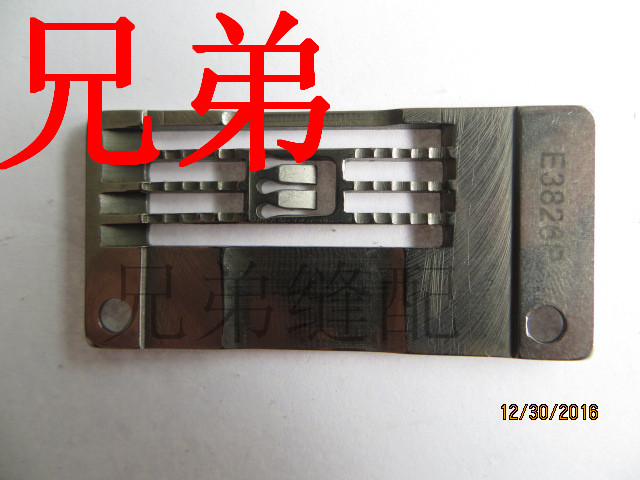 工业缝纫机配件 银箭C007小方头绷缝机 针距3x5.6针板E3826P