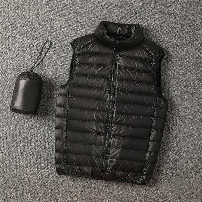 新款春秋轻薄便携男士棉服马甲保暖外套男宽松大码修身立领背心