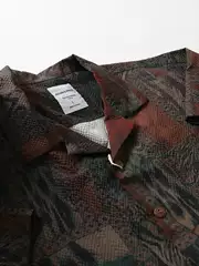 Designer Creation! Japanese Retro Bubble Gauze Lightweight Beach-Style Cuban Collar Short-Sleeve Shirt Loose Fit Men's Shirt