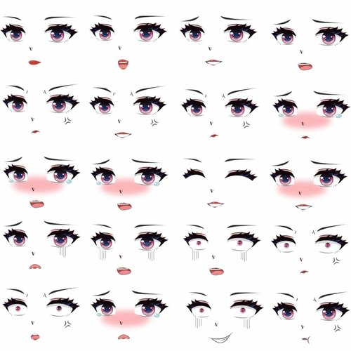 20组AN表情素材，沙雕动画素材，带万能头美女表情、源文件【51】