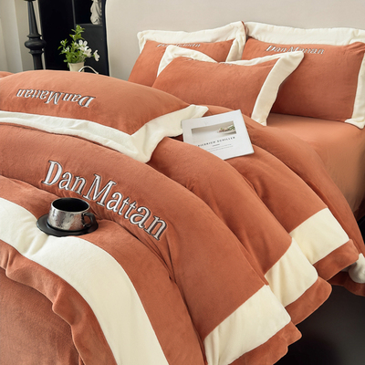 高端轻奢款牛奶绒四件套双面加绒