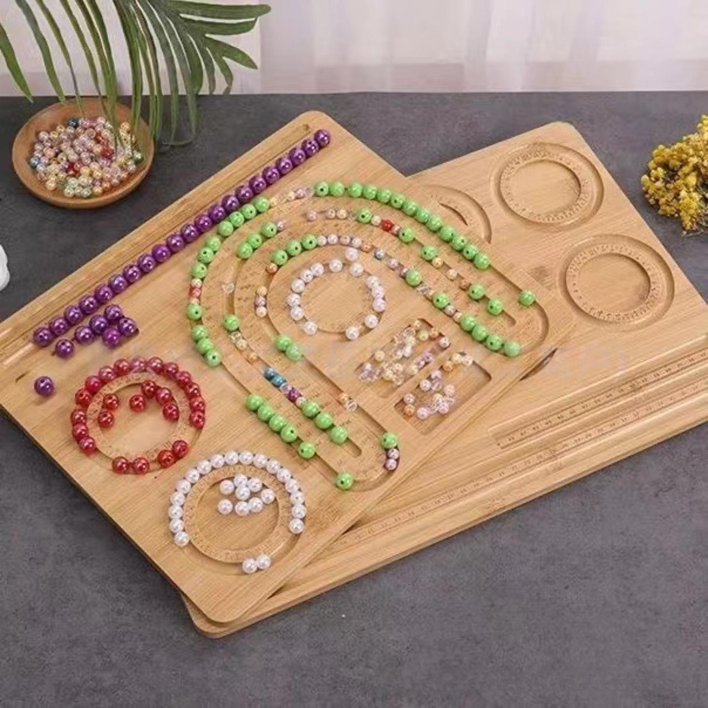 DIY设计盘实木质手串工具展示架