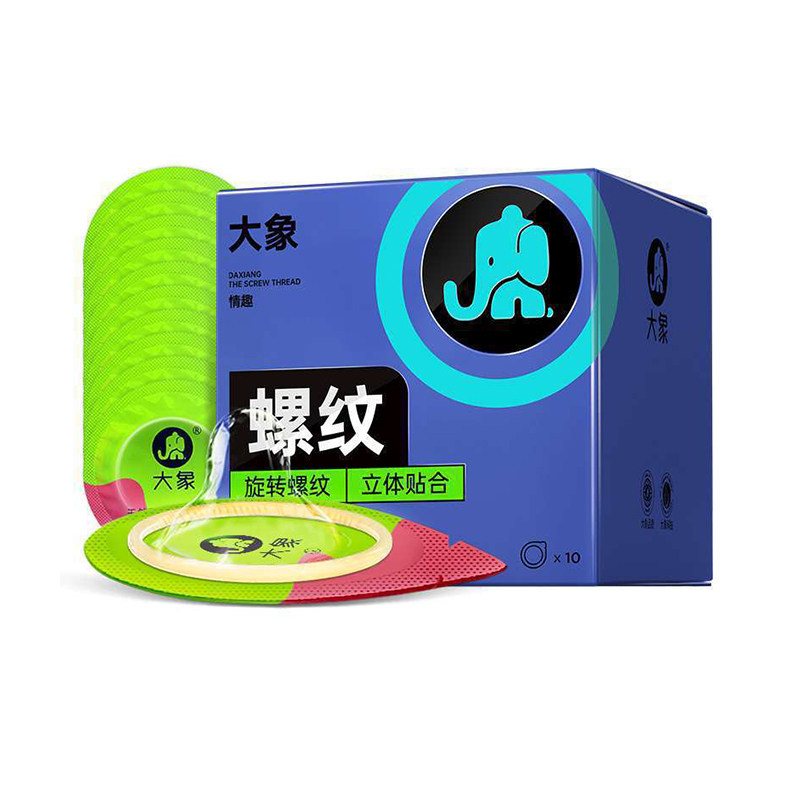 大象避孕套螺纹安全套环纹诱惑超薄裸入持久保险波纹隐形情趣正品