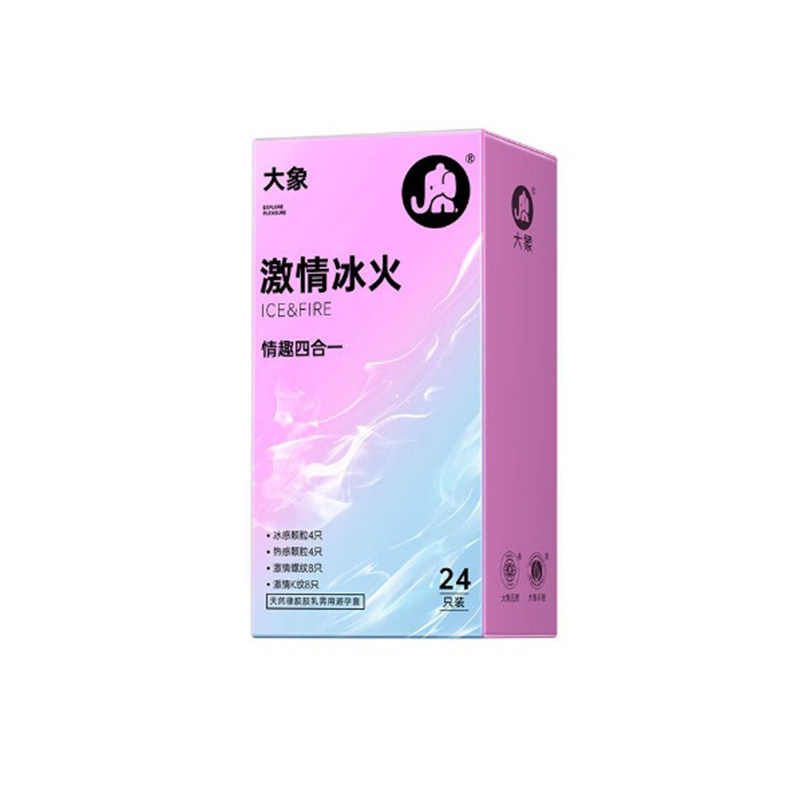 大象玻尿酸避孕套情趣冰火火颗粒