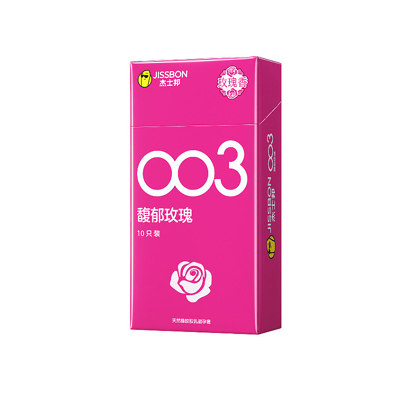 安全套杰士邦003玫瑰花香超薄套