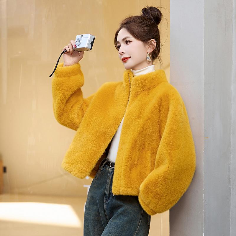 小香风仿水貂外套女超好看上衣