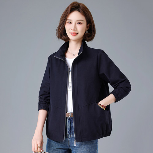 春秋短外套女宽松纯棉2026新款