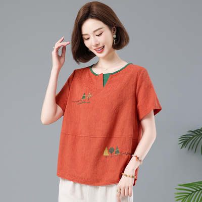 纯棉短袖t恤女宽松2026夏季新款
