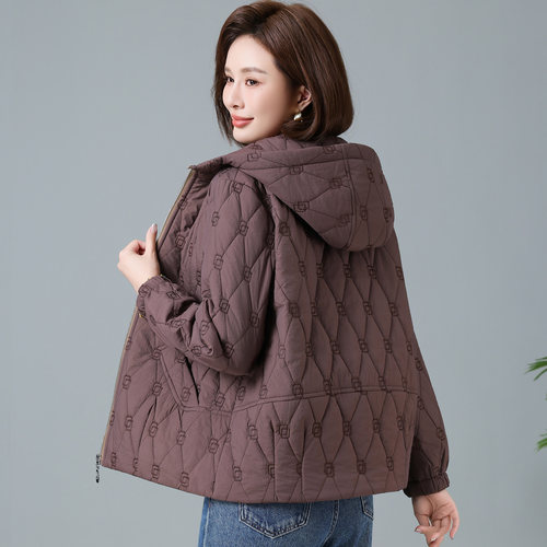 妈妈冬装短款棉服女宽松2025新款