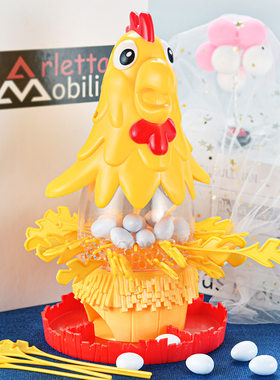 母鸡拔毛掉鸡蛋儿童桌游互动玩具