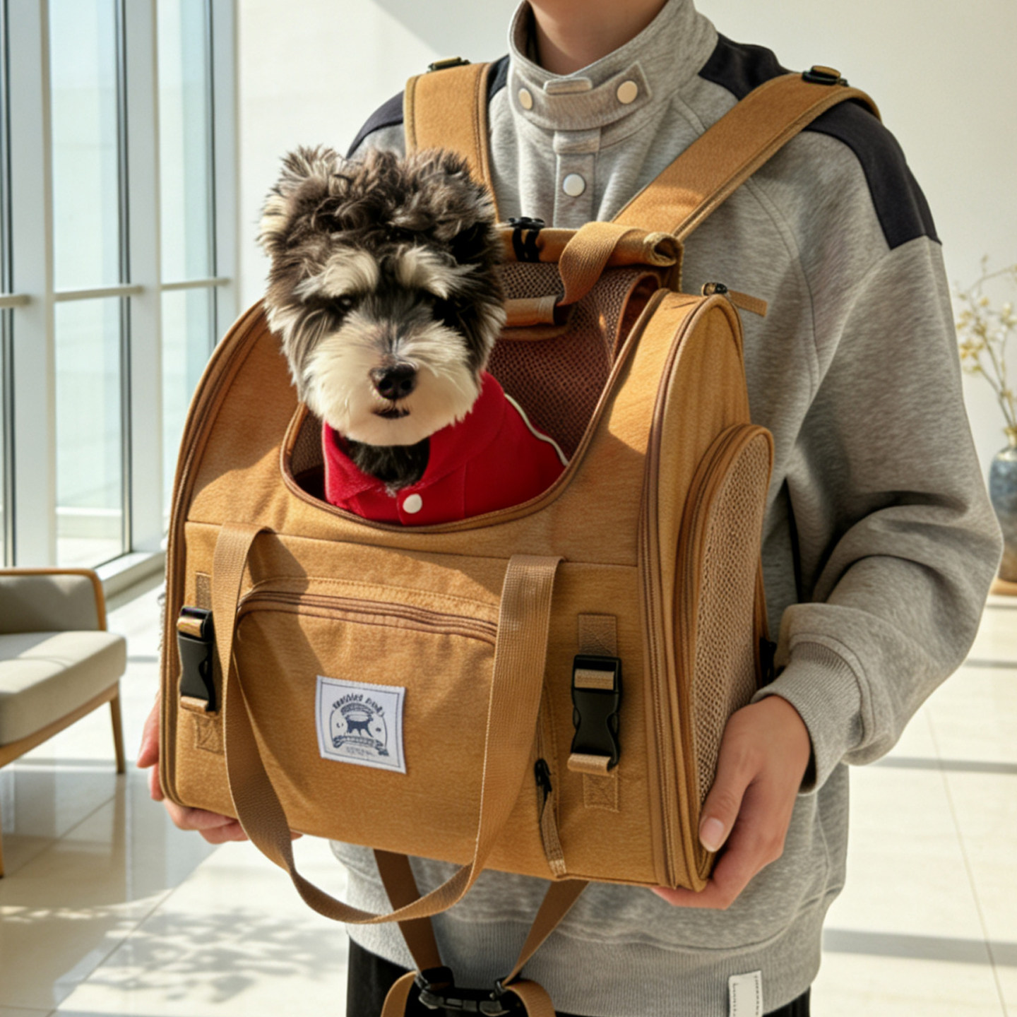 可扩展大容量宠物背包狗狗旅行外带轻便透气手提双肩猫包外出便携