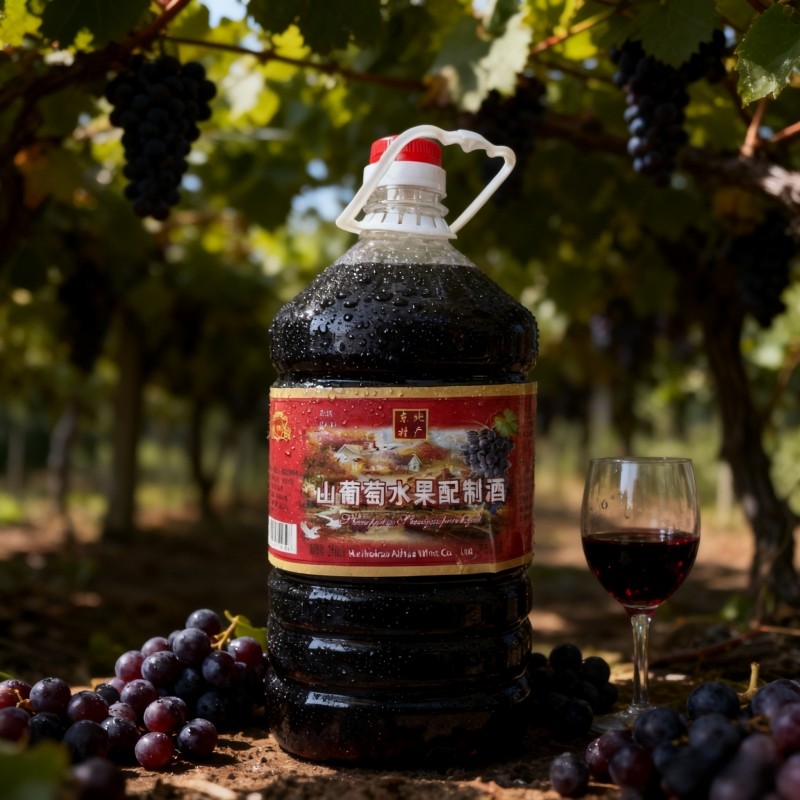 东北特产10斤大桶装葡萄酒葡萄水果配制酒果味酒女士甜型红酒
