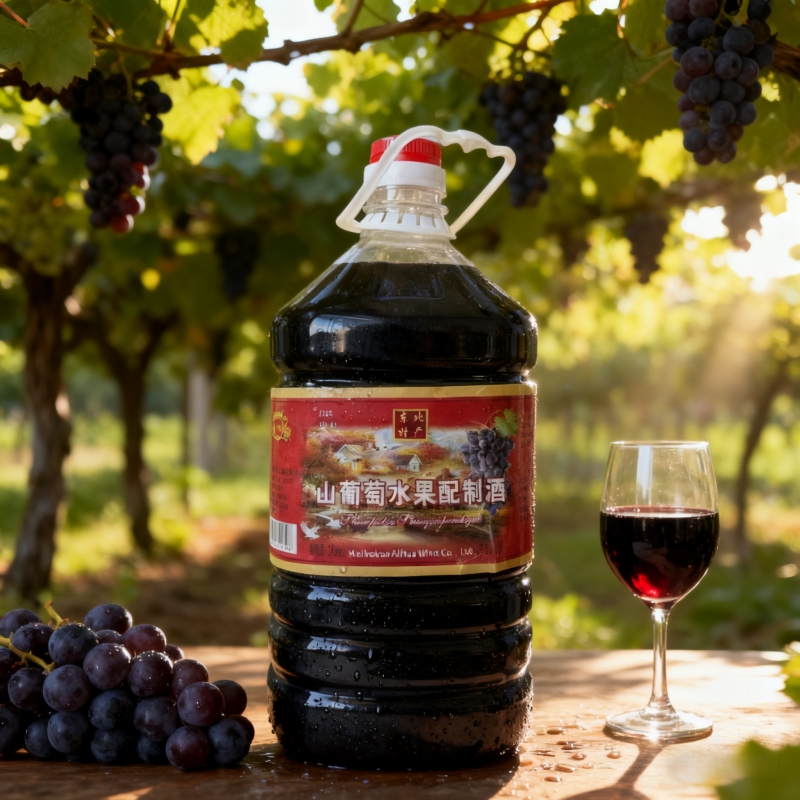 东北特产10斤大桶装葡萄酒葡萄水果配制酒果味酒女士甜型红酒