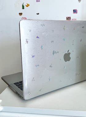 ins韩系镭射音符2025款适用macbookair保护壳13.6寸m4苹果macbookpro套15笔记本电脑14寸16键盘膜air透明简约
