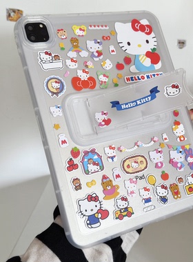 卡包kitty可调节适用苹果三星华为2025ipadpro保护套平板Air34678壳第十代小米Matepad少女S可爱软9A卡通萌趣