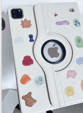 寻壳【皮质旋转】滴胶好好生活适用苹果华为matepad11.5平板2024ipadmini壳第九十代789air保护套pro可爱防摔