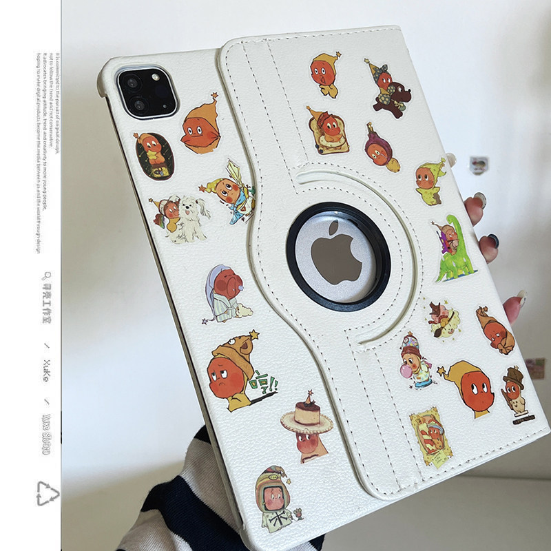 ins可爱卡通星星人适用苹果华为matepad11.5S平板2024ipadmini壳皮第九十代3678910代air保护套pro少女旋转硬