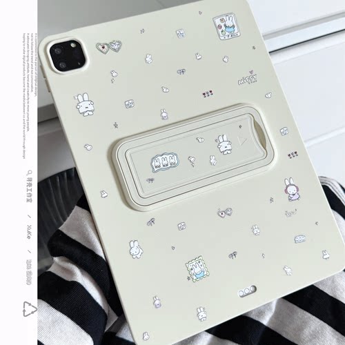 星星米菲兔亲肤支架适用苹果华为2025ipadpro保护套TPU平板Air3467壳第十代小红米MatepadS软89少女软1白可爱