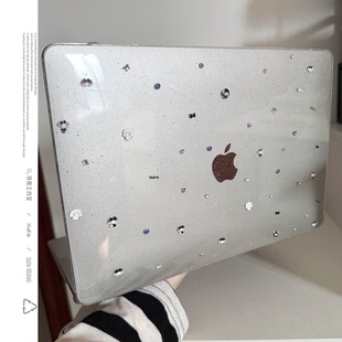 甜酷黑粉美乐蒂2025款 适用macbookair保护壳13.6寸m4苹果macbookpro套15笔记本电脑14寸6键盘膜air透明女8硬9