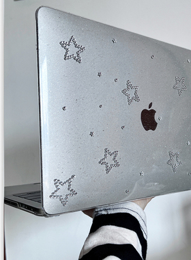 寻壳【满天星透明硬壳】适用立体钻石星星苹果macbookair保护壳笔记本2024款电脑pro套14寸13可爱MB配件96532
