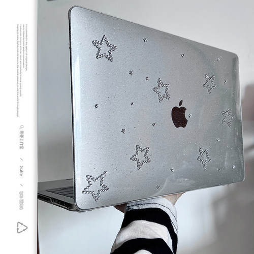 寻壳【满天星透明硬壳】适用立体钻石星星苹果macbookair保护壳笔记本2024款电脑pro套14寸13可爱MB配件96532