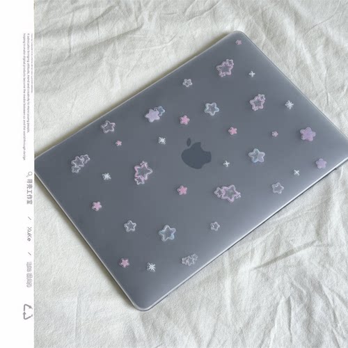寻壳适用梦幻渐变五角星磨砂macbookair保护壳13Pro8case苹果笔记本电脑保护套neo外壳pro硬macpro14寸13透明