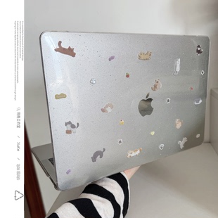 喵星童话王国2025款适用macbookair保护壳13.6寸m4苹果macbookpro套15笔记本电脑14寸6键盘膜air透明女8硬9猫