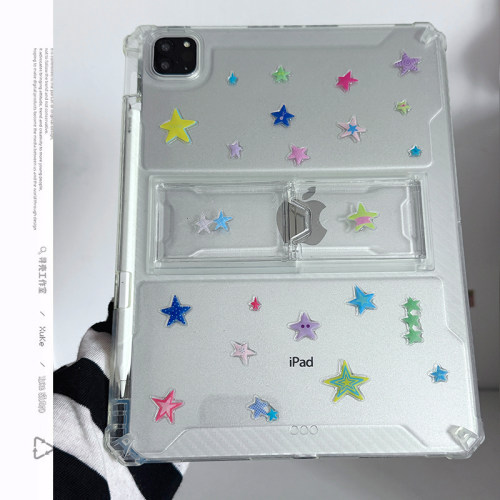 带笔槽星辰适用支架透明2026ipadpro苹果华为保护套防摔平板Air345789壳第十代12.9寸matepad11.5S女A9软节约