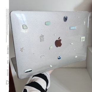 海洋世界2025款适用macbookair保护壳13.6寸m4苹果macbookpro套15笔记本电脑14寸6键盘膜air透明少女8硬9可爱