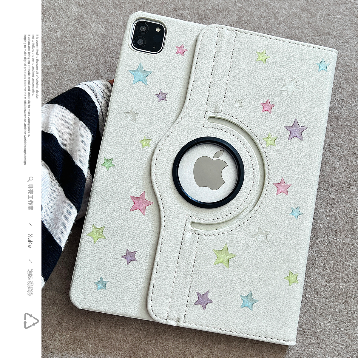 ins韩风透色星星适用苹果华为2025ipadpro保护套防摔平板Air34678代壳带笔槽第十代12.9寸matepad11.5S女简约,3C数码配件,平板电脑保护套/壳,淘宝优惠券,粉丝福利购,淘宝优惠卷