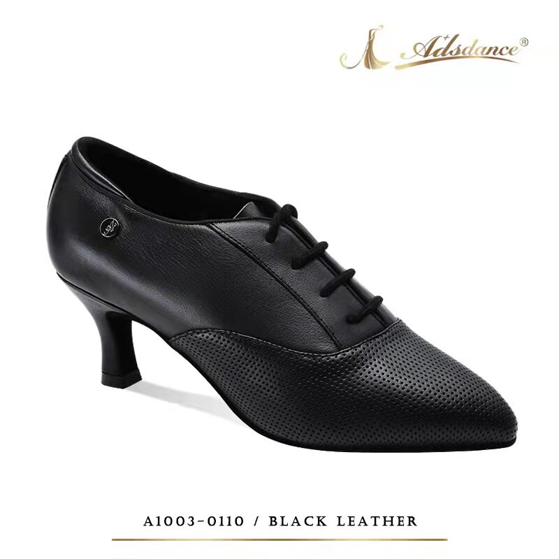 ADS升级版国标摩登舞鞋华尔兹专业女教师鞋进口真皮牛皮大底A1003
