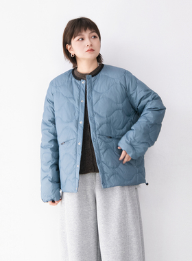 工厂清货！90%白鸭绒填充圆领葫芦绗线羽绒服百搭休闲外套