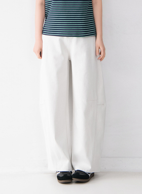 天丝棉质弹力2026年春季新款百搭拼接弯刀裤女亲肤舒适柔软休闲裤