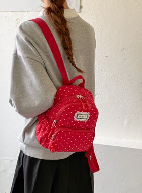 新款高颜值女双肩背包防水耐磨尼龙布小背包校园风迷你出行旅行包