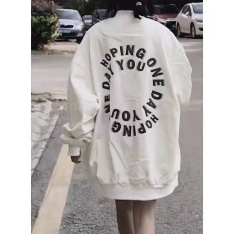 慵懒风棒球服拉链外套女潮ins2023春秋季新款薄款上衣女卫衣外穿