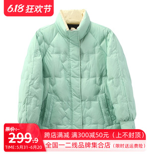 百搭加厚保暖白鸭羽绒服2023冬季 高端她系列立领时尚 新品 折扣女装