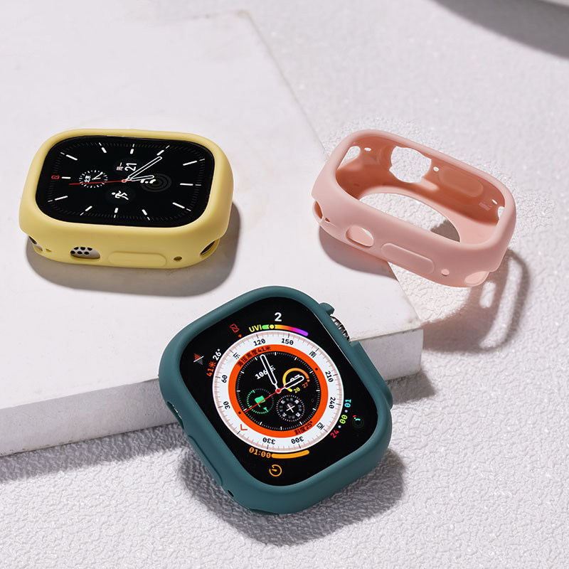 适用AppleWatch糖果色硅胶保护壳Ultra彩色边框硅胶镂空软壳49mm,智能设备,智能手表/手环保护壳,淘宝优惠券,粉丝福利购,淘宝优惠卷