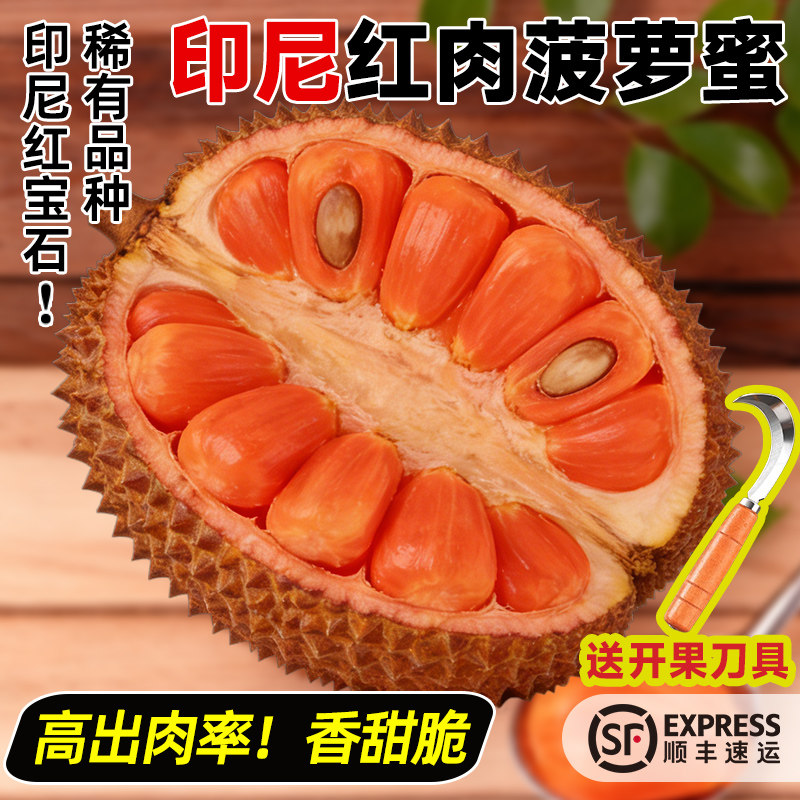 【稀有品种 纯红果肉】正宗印尼红肉菠萝蜜a果红心整个新鲜脆甜