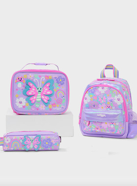 跨境紫色迷你小号书包幼儿园双肩背包小宝宝可爱卡通休闲包减压