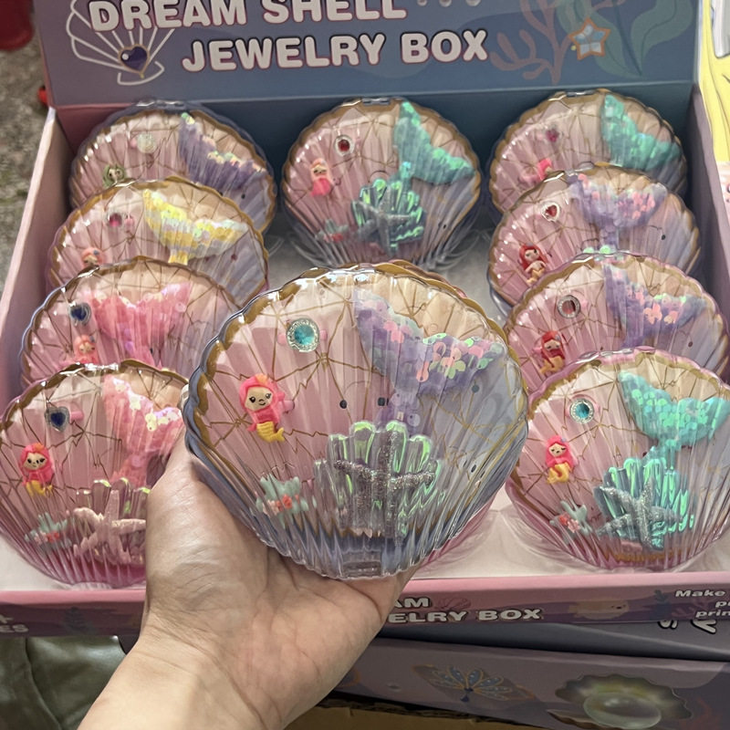 女孩子贝壳美人鱼发夹饰品盒过家家玩具仿真戒指收纳盒百宝箱玩具,玩具/童车/益智/积木/模型,过家家玩具,淘宝优惠券,粉丝福利购,淘宝优惠卷