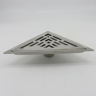 304不锈钢三角地漏 防臭淋浴房卫生间阳台浴室地漏三角形加长地漏