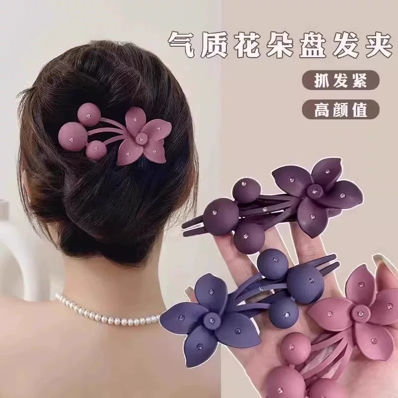 樱桃花朵大号抓夹后脑勺减龄优雅