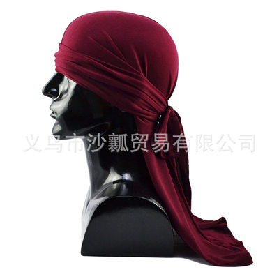 沙瓤官方 街舞头巾四面高弹力系带丝滑长尾帽 Spandex  Durag