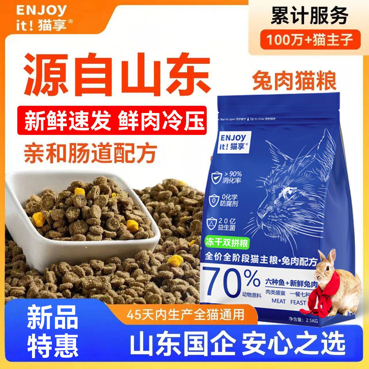 猫享幼猫专用猫粮奶糕成