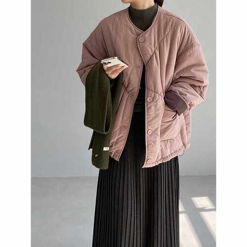 日系复古工装棉服2026百搭时尚新款冬季夹棉加厚面包服外套女棉衣