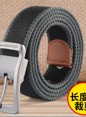 休闲风针扣户外运动加厚帆布皮带