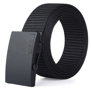 帆布男士休闲皮带自动扣滚轴中青年商务简约军训大码牛仔工装裤带