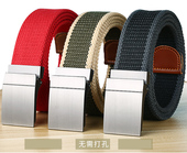 带韩版 帆布腰带男士 女自动扣皮带学生休闲裤 青年休闲布带户外潮