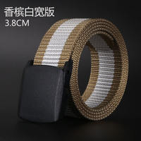 Canvas belts, men's and women's belts, youth without metal, tactical military training, automatic buckle, casual jeans, outdoor thumbnail 7